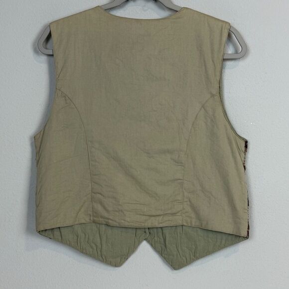 Vintage 90s Paul Harris Design Embroidered Cottagecore Vest M - Picture 5 of 7
